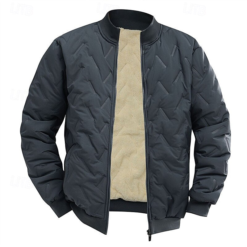 Doudoune homme bomber texturée à doublure polaire 3