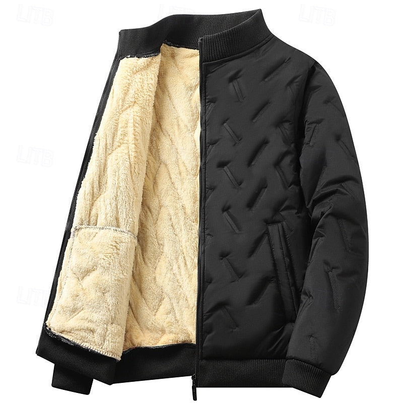 Doudoune homme bomber texturée à doublure polaire 6