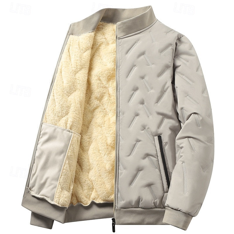 Doudoune homme bomber texturée à doublure polaire 8