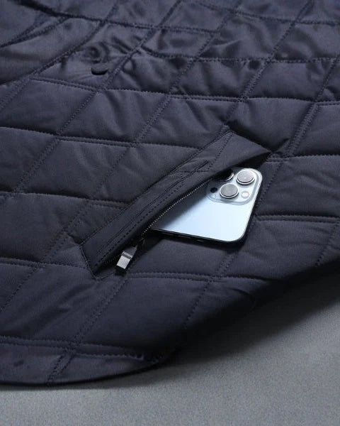 Doudoune homme boutonnée à matelassage losange et col chemise 4