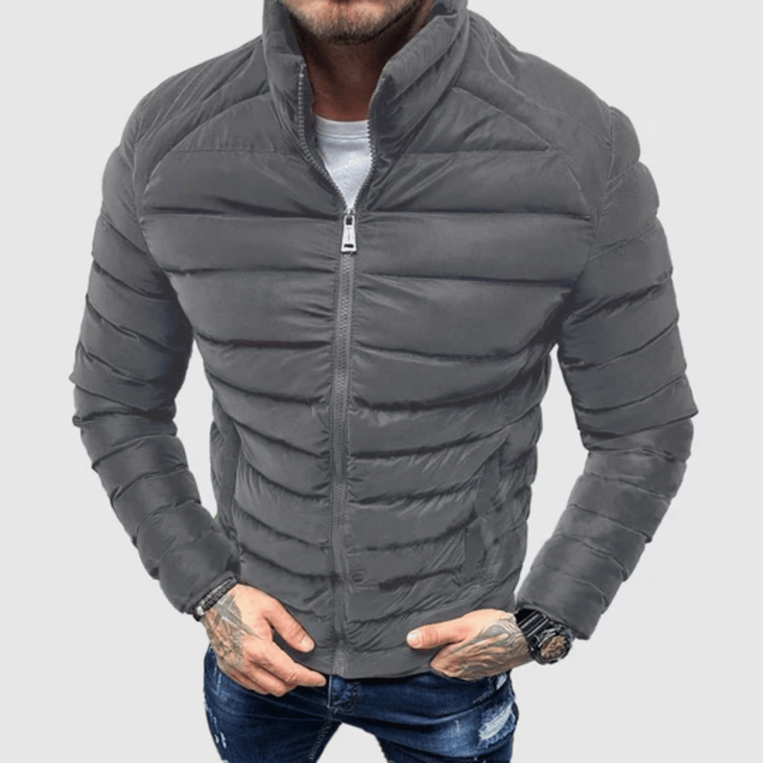 Doudoune homme en duvet à col montant en coton 3