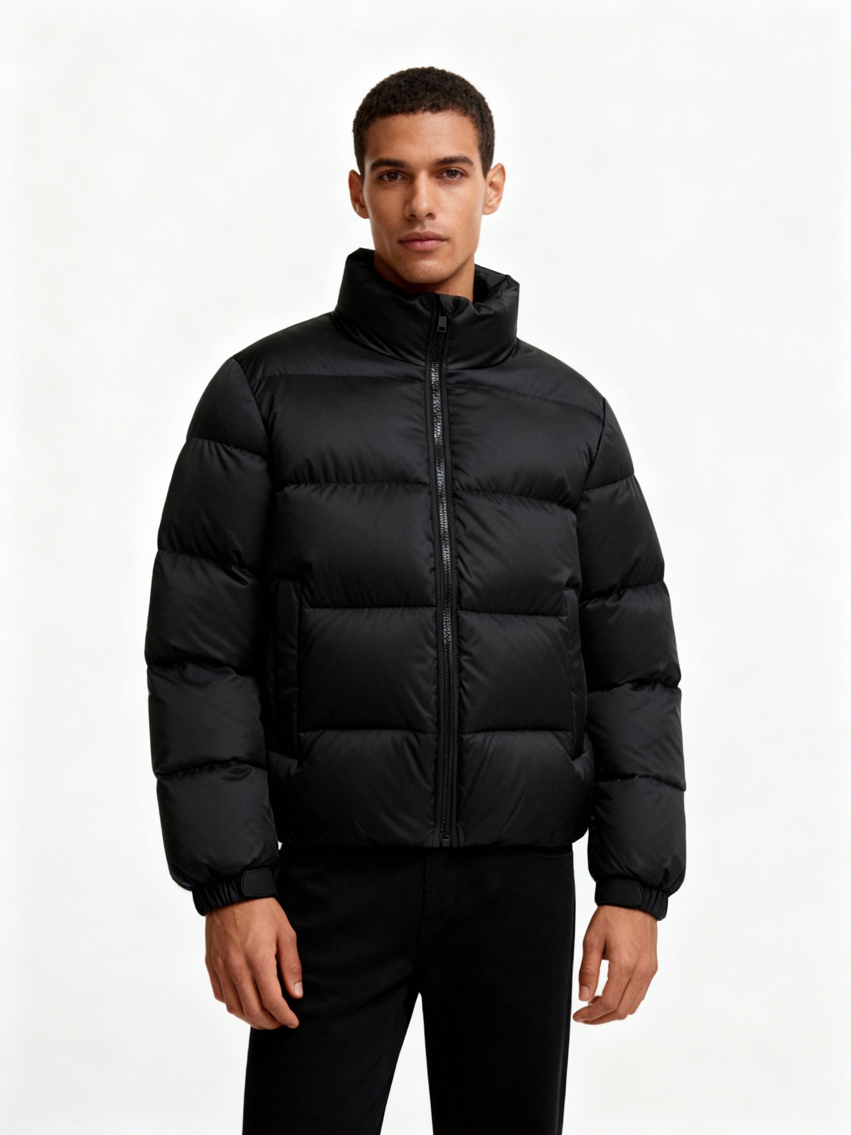 Doudoune homme en duvet à col montant haut 5