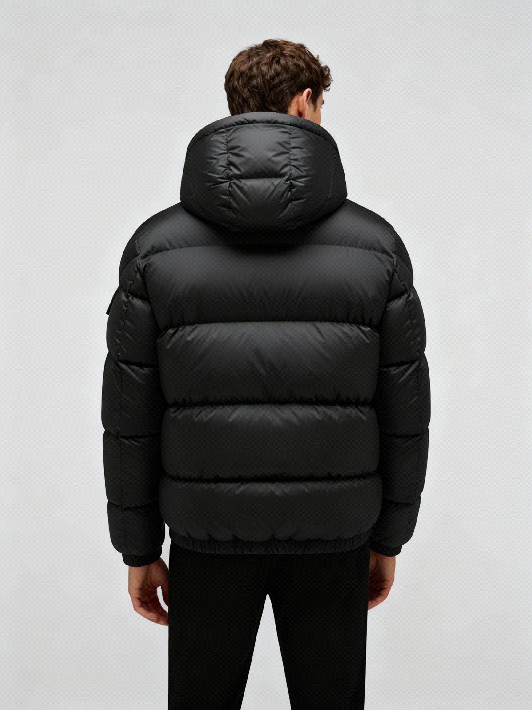 Doudoune homme en duvet à col montant haut 7
