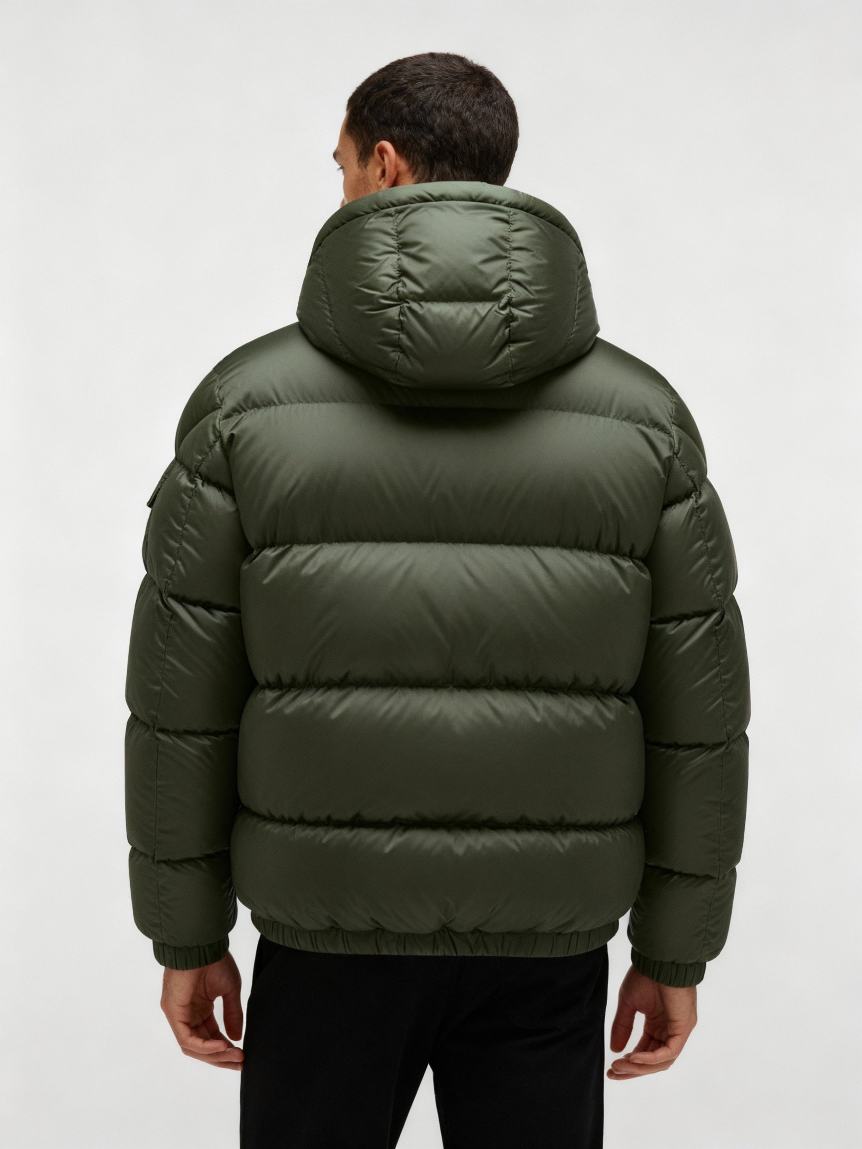 Doudoune homme en duvet à col montant haut 8