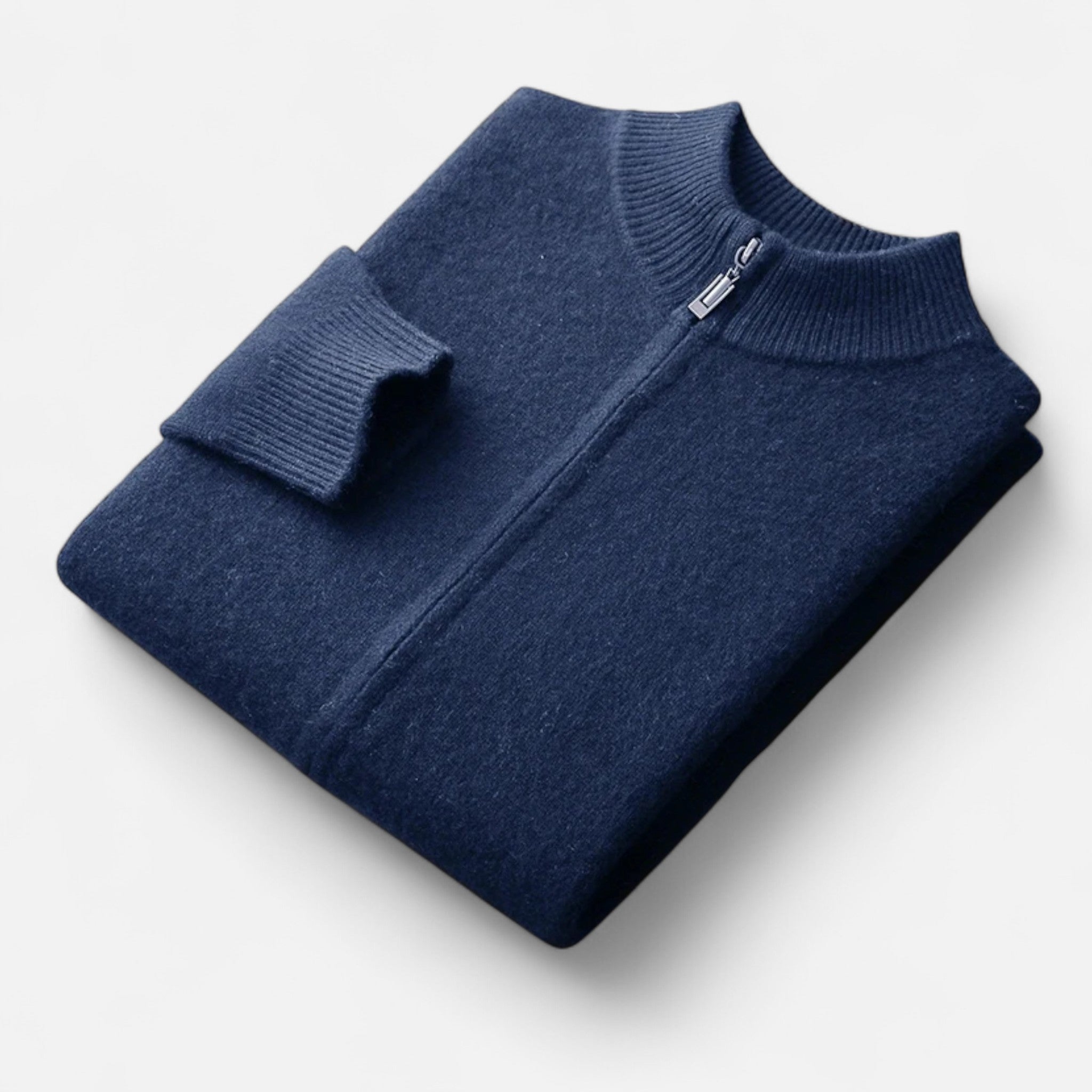 Gilet zippé homme en laine à col montant 2