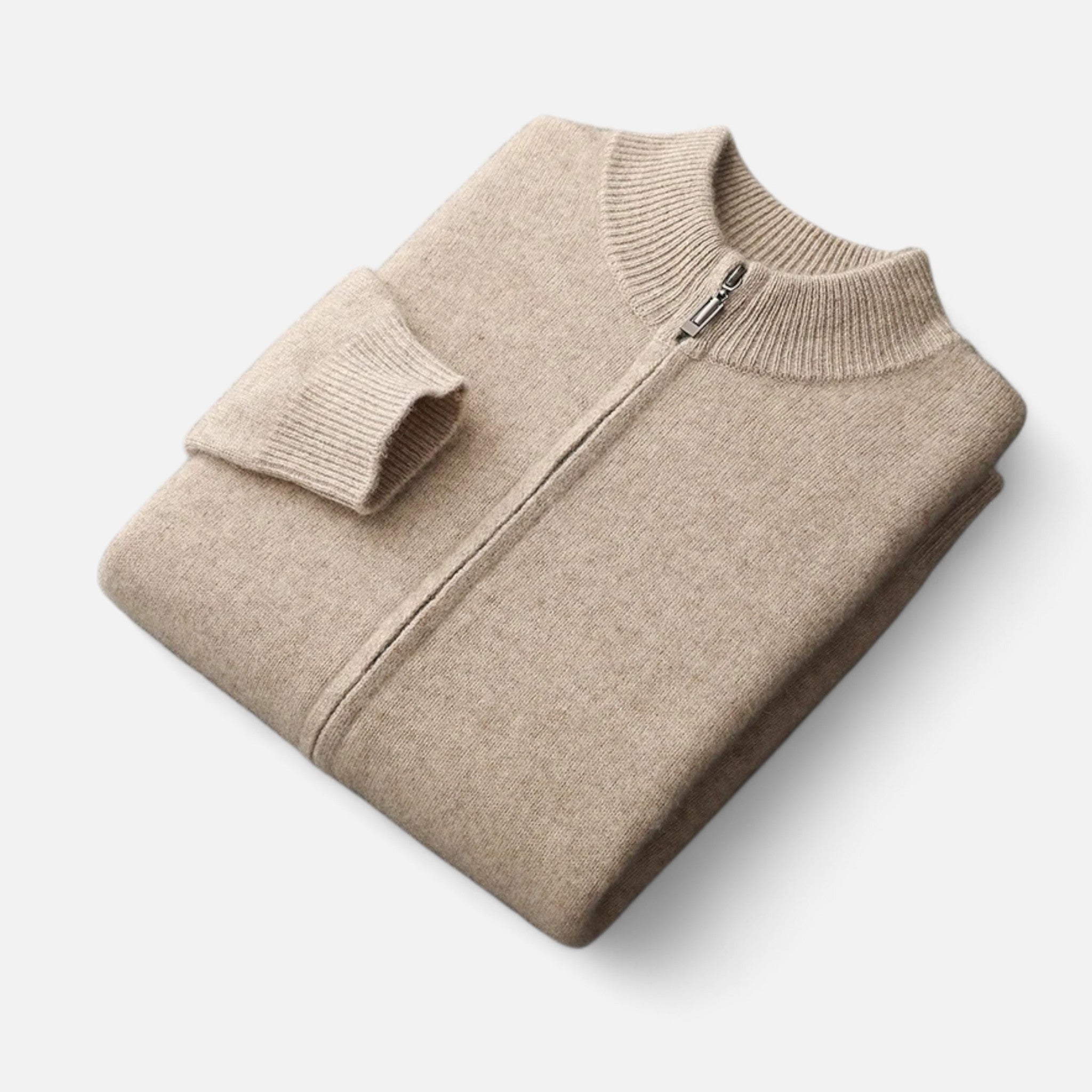 Gilet zippé homme en laine à col montant 3