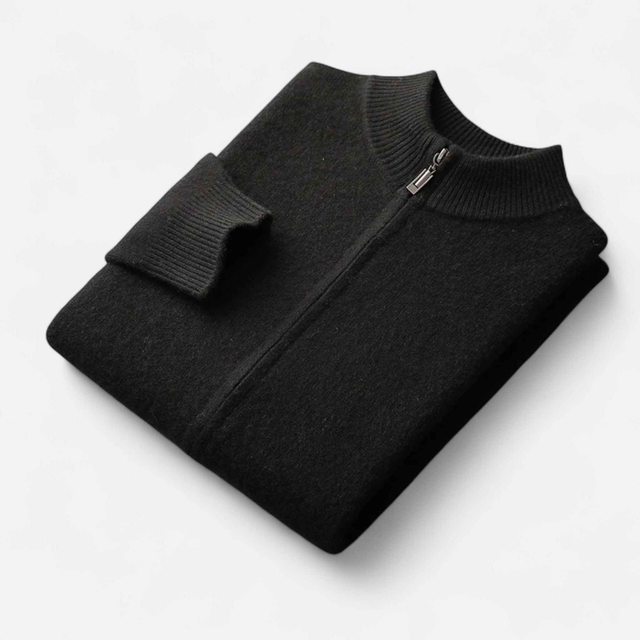 Gilet zippé homme en laine à col montant 4
