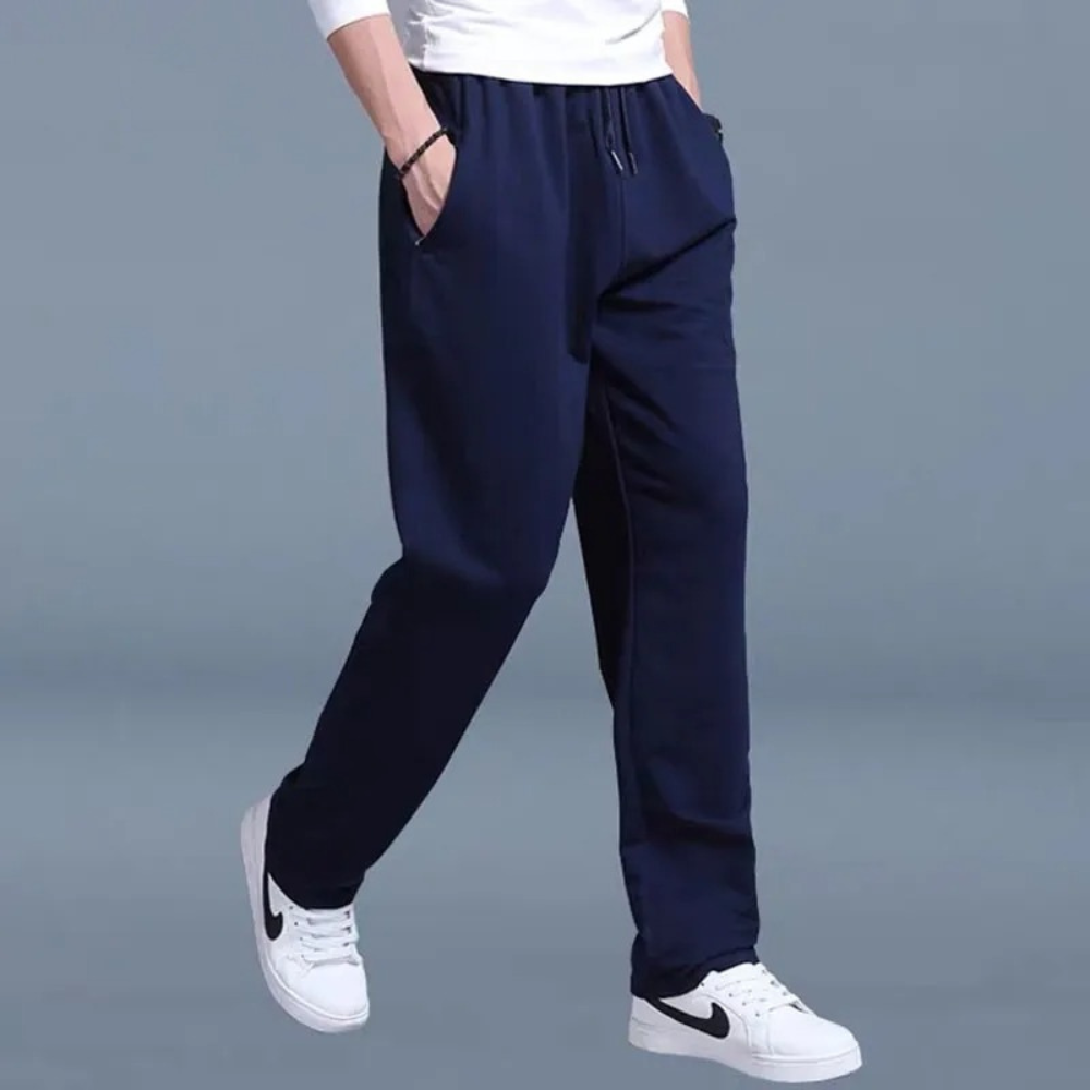 Jogging homme coupe droite à cordon de serrage avec poches 2