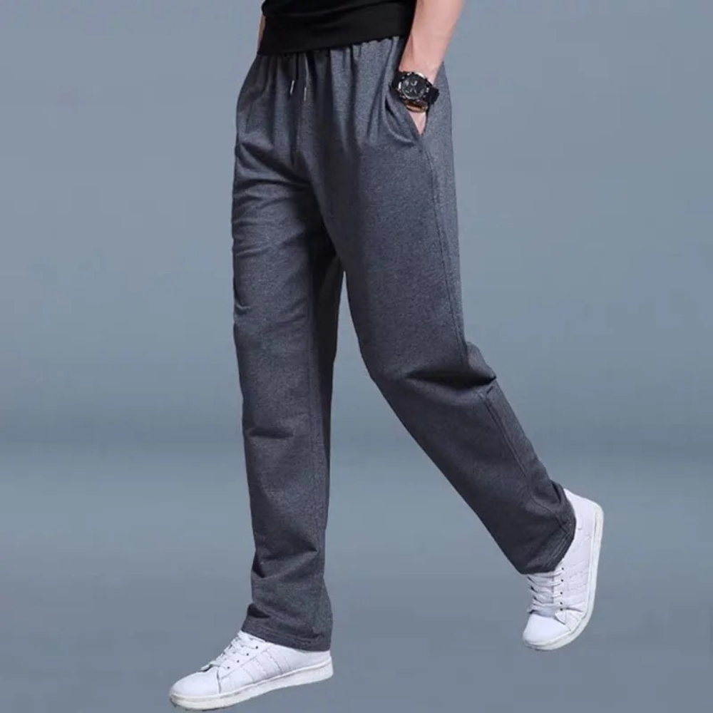 Jogging homme coupe droite à cordon de serrage avec poches 3