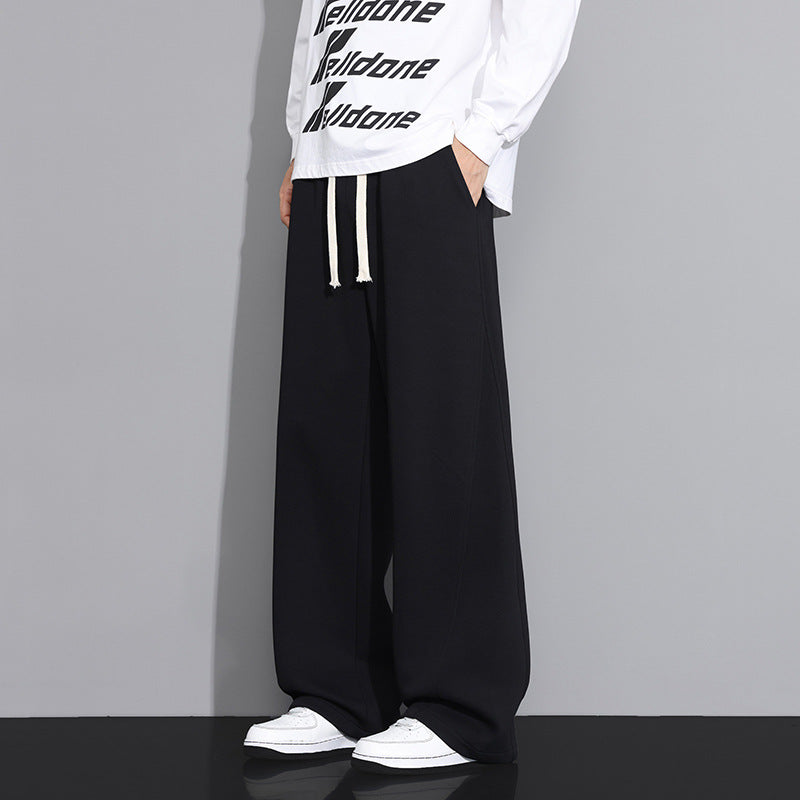 Jogging homme coupe large en coton à cordon de serrage 2