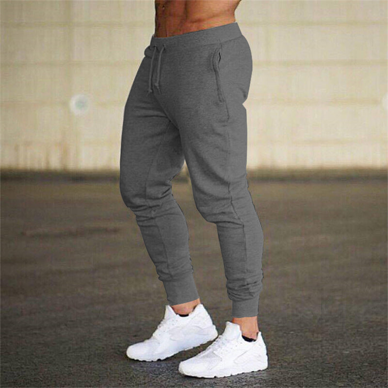 Jogging homme fuselé en coton à chevilles élastiquées et cordon de serrage 5