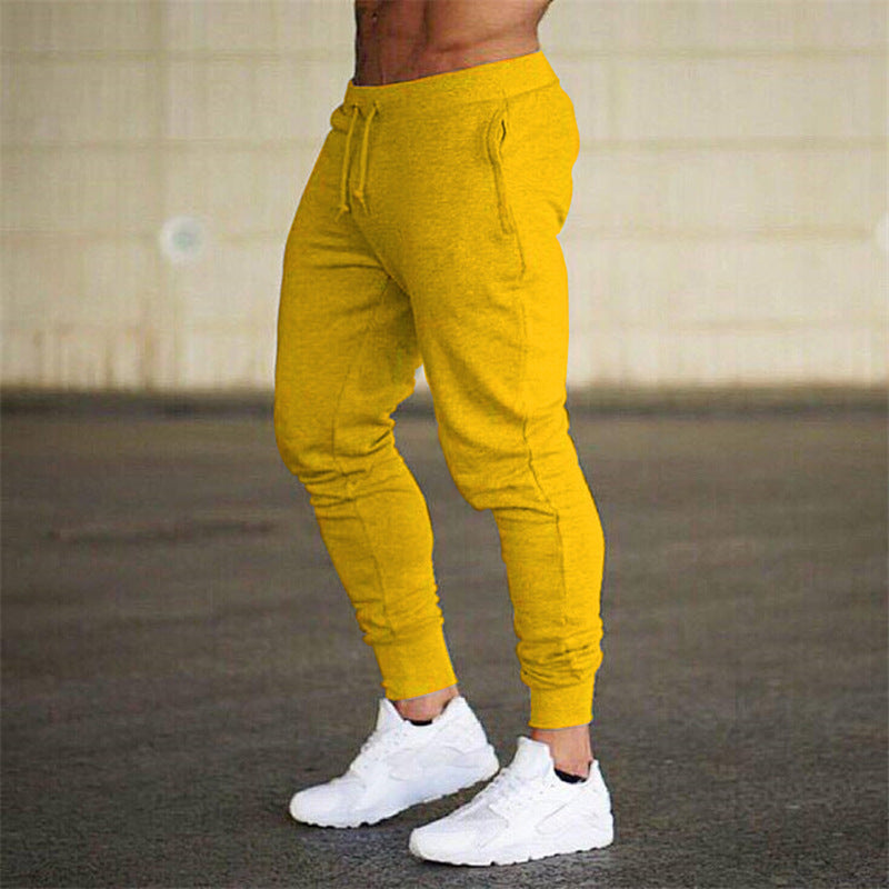 Jogging homme fuselé en coton à chevilles élastiquées et cordon de serrage 7