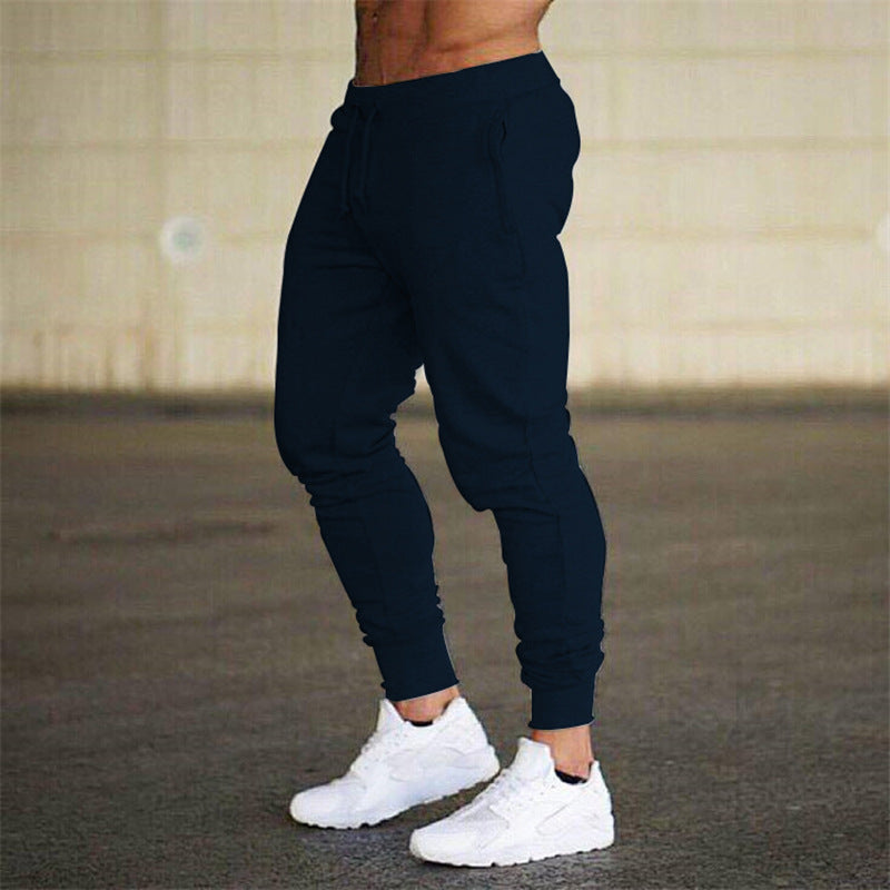 Jogging homme fuselé en coton à chevilles élastiquées et cordon de serrage 8