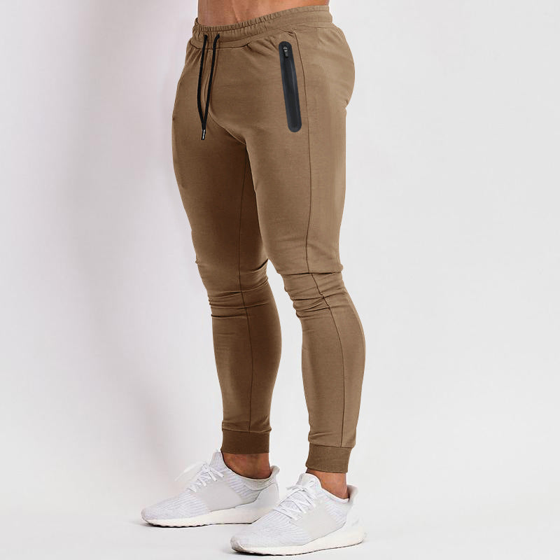 Jogging homme fuselé en coton à poches zippées dissimulées 4