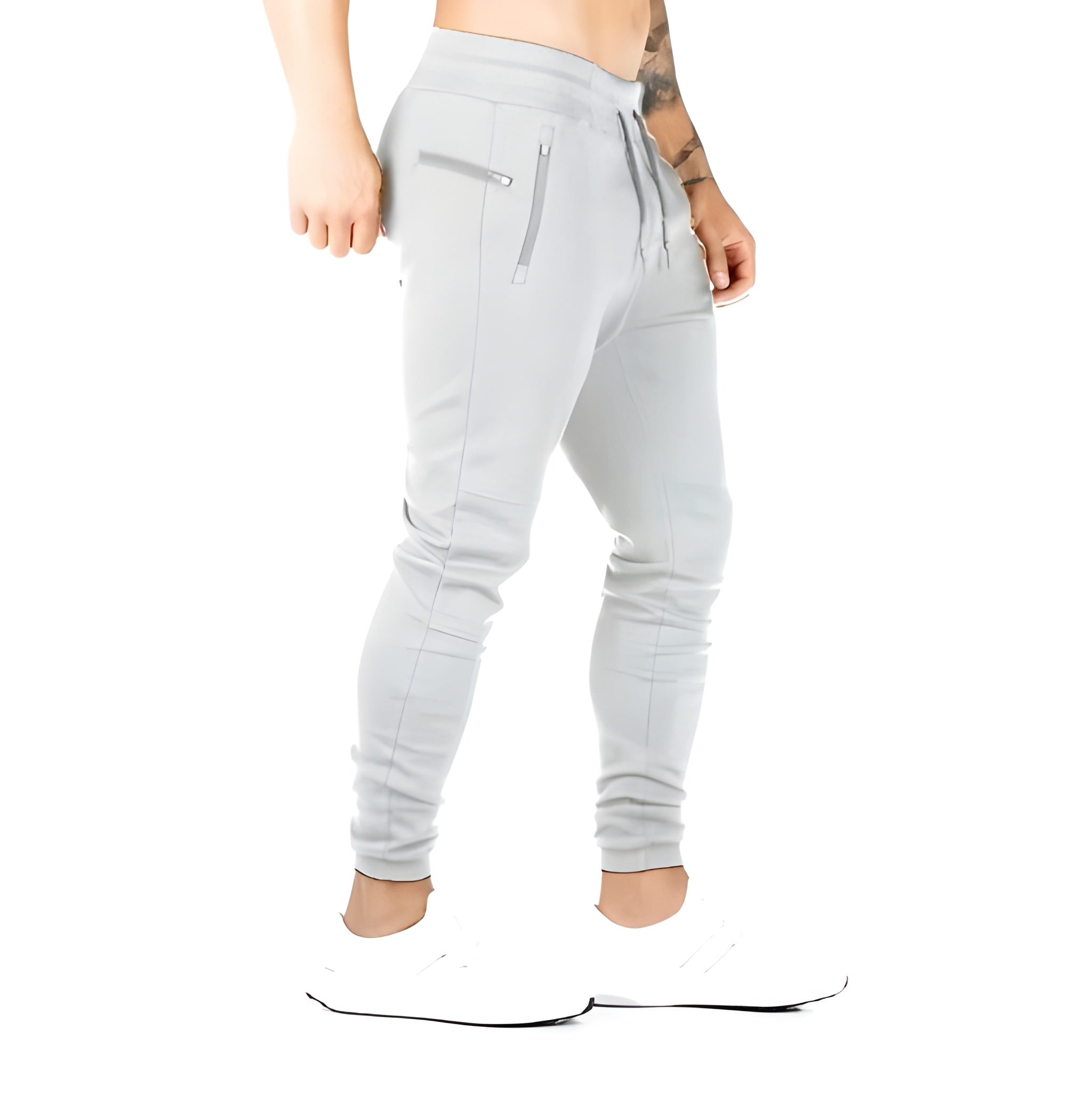 Jogging homme sportif fuselé à poches zippées 3