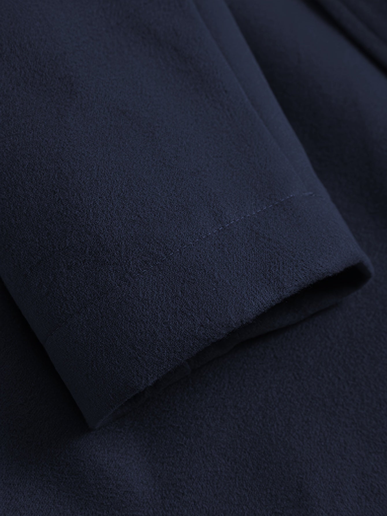 Manteau en laine homme long à col cranté et poches passepoilées 12