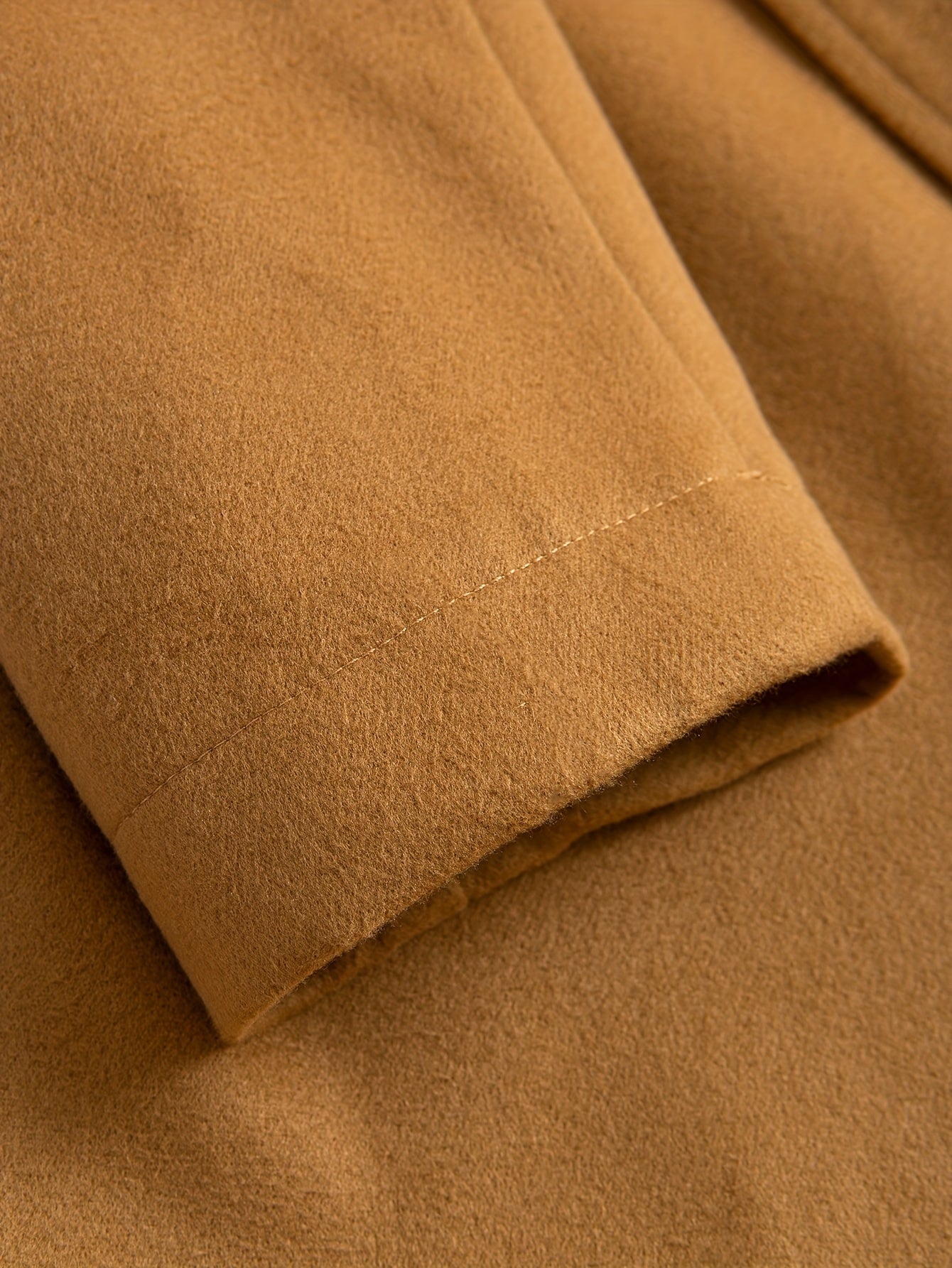 Manteau en laine homme long à col cranté et poches passepoilées 7