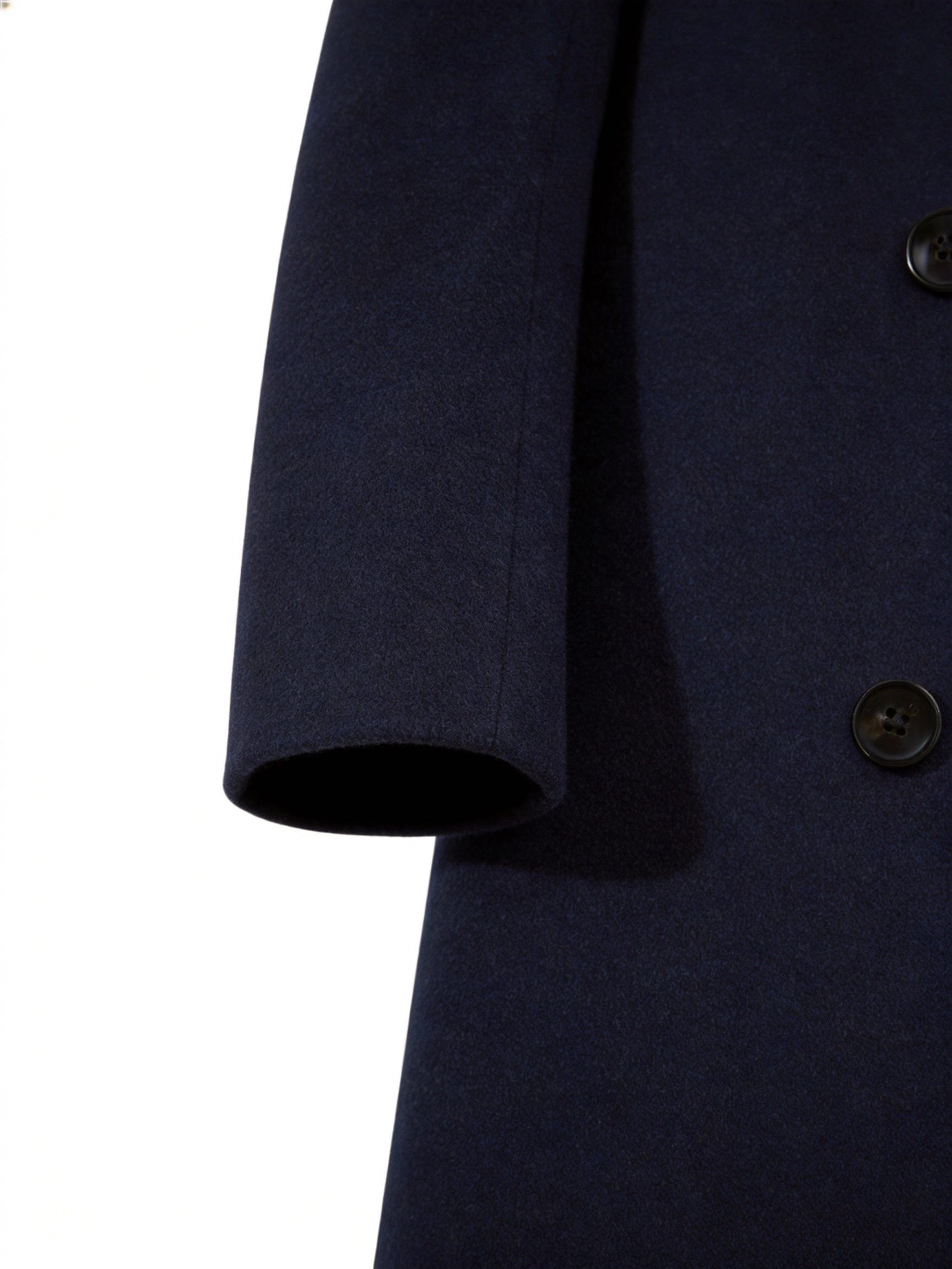 Manteau en laine homme long à simple boutonnage et coupe droite 10