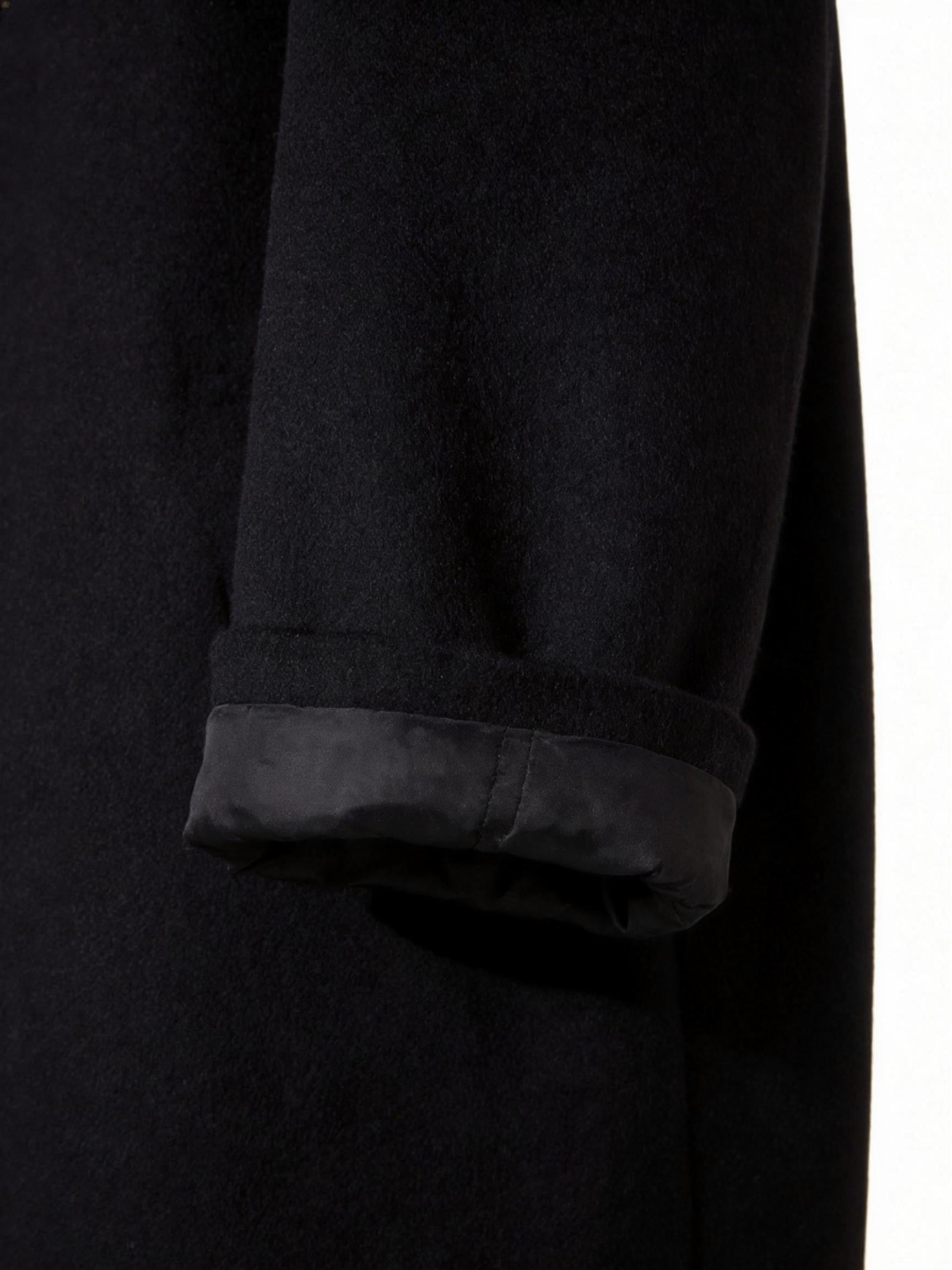 Manteau en laine homme long à simple boutonnage et coupe droite 13