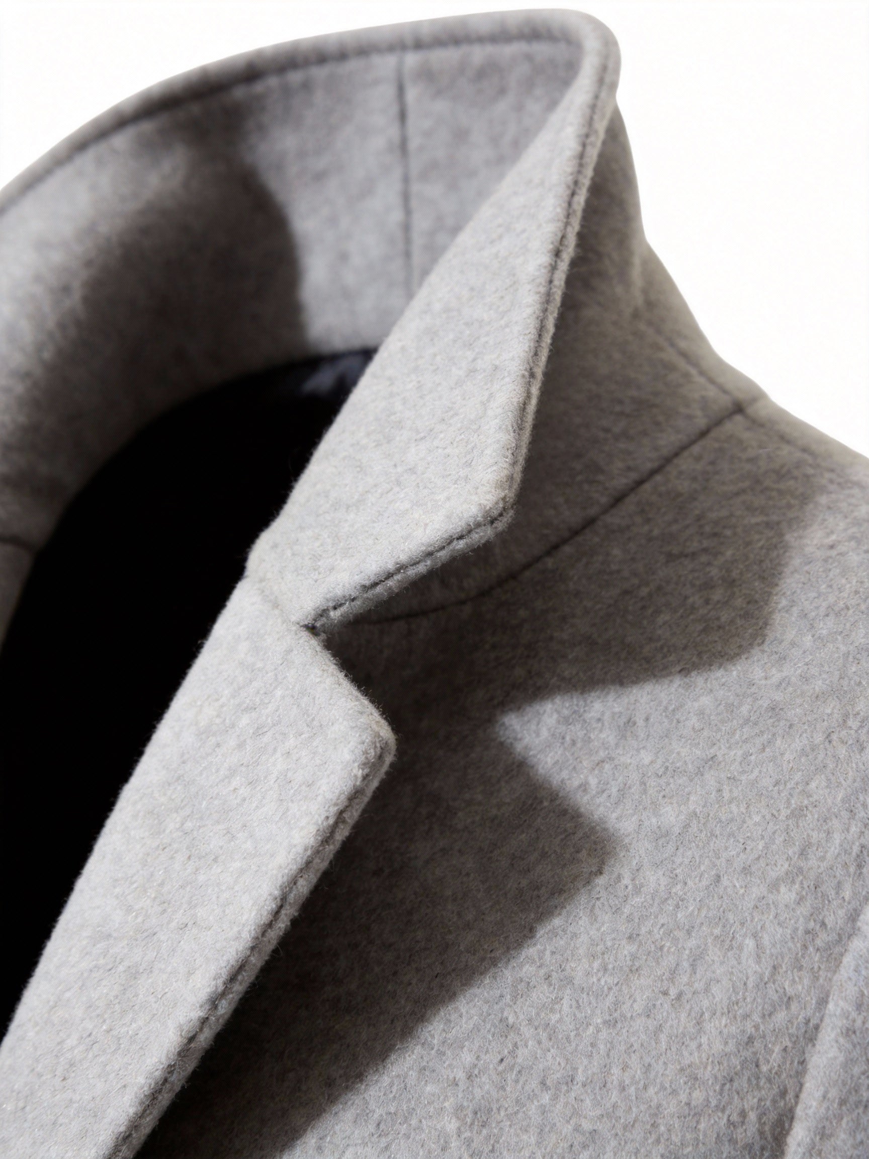 Manteau en laine homme long à simple boutonnage et coupe droite 25