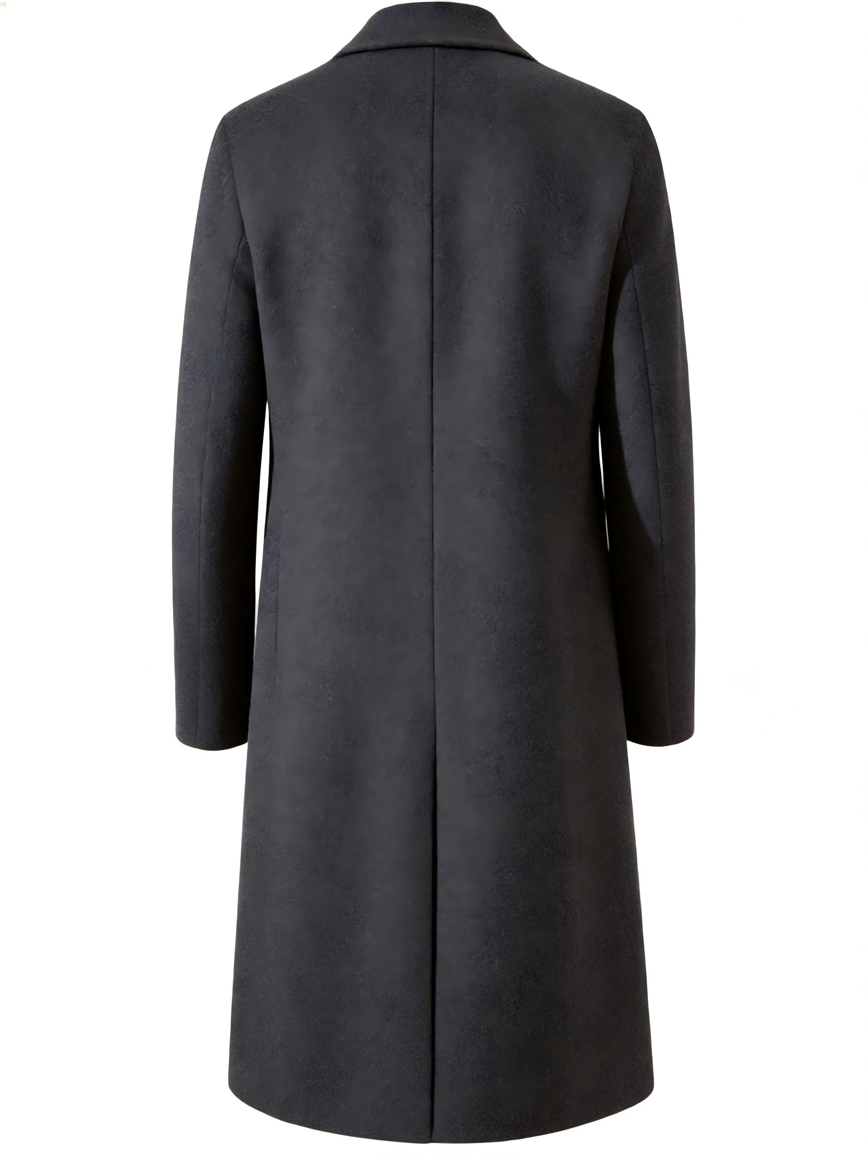 Manteau en laine homme long à simple boutonnage et coupe droite 27