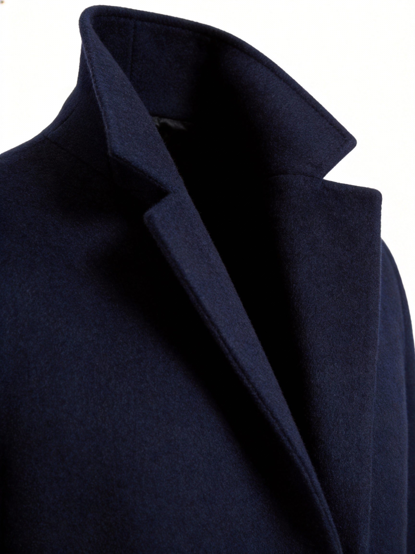 Manteau en laine homme long à simple boutonnage et coupe droite 8