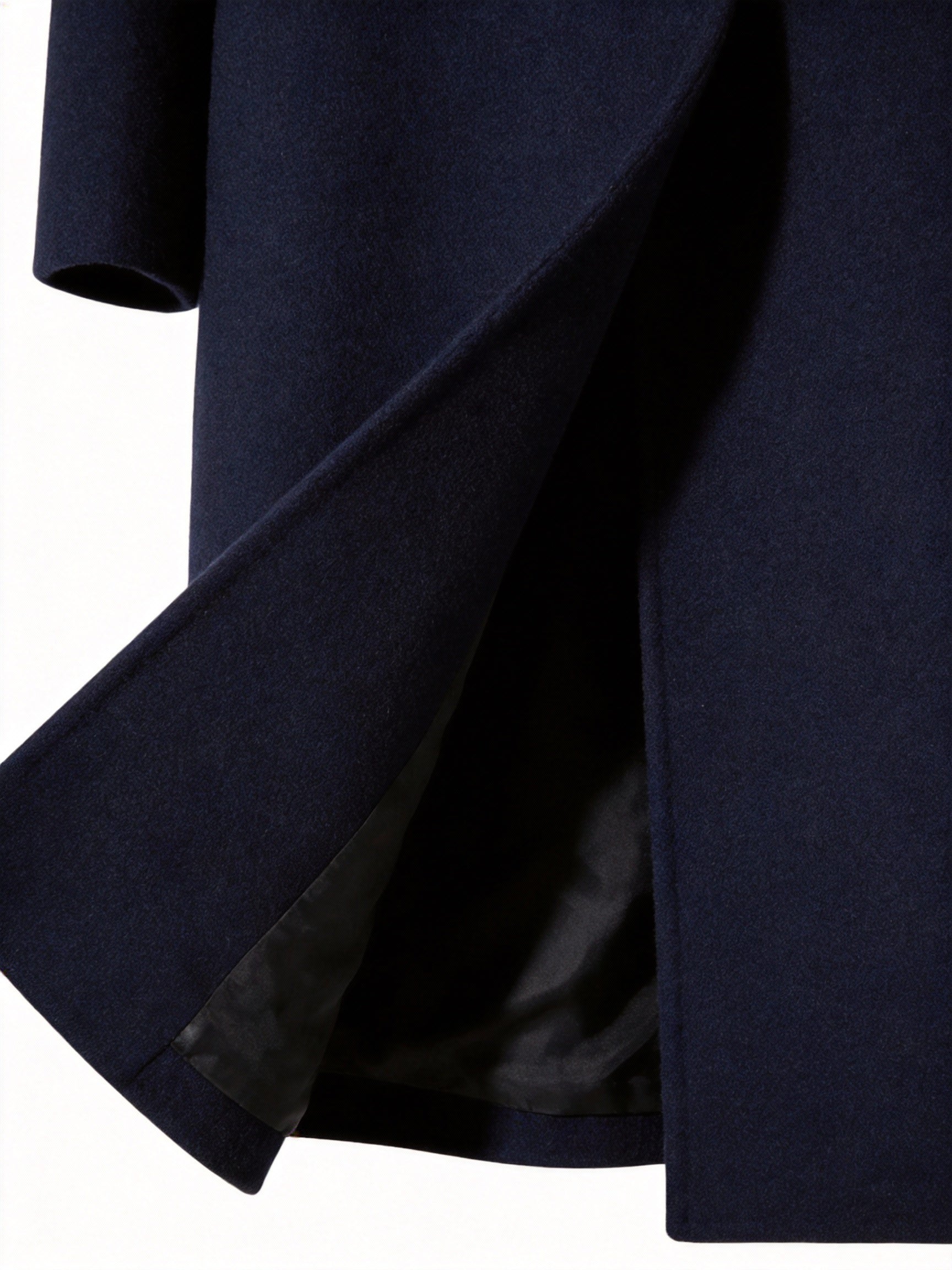 Manteau en laine homme long à simple boutonnage et coupe droite 9