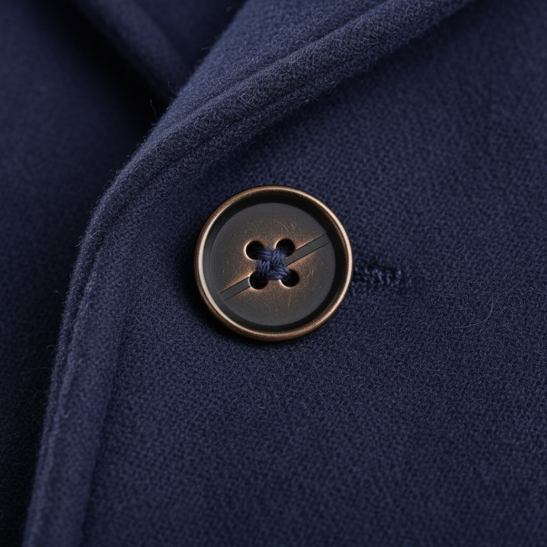 Manteau en laine homme mi-long à col cranté et double boutonnage 9