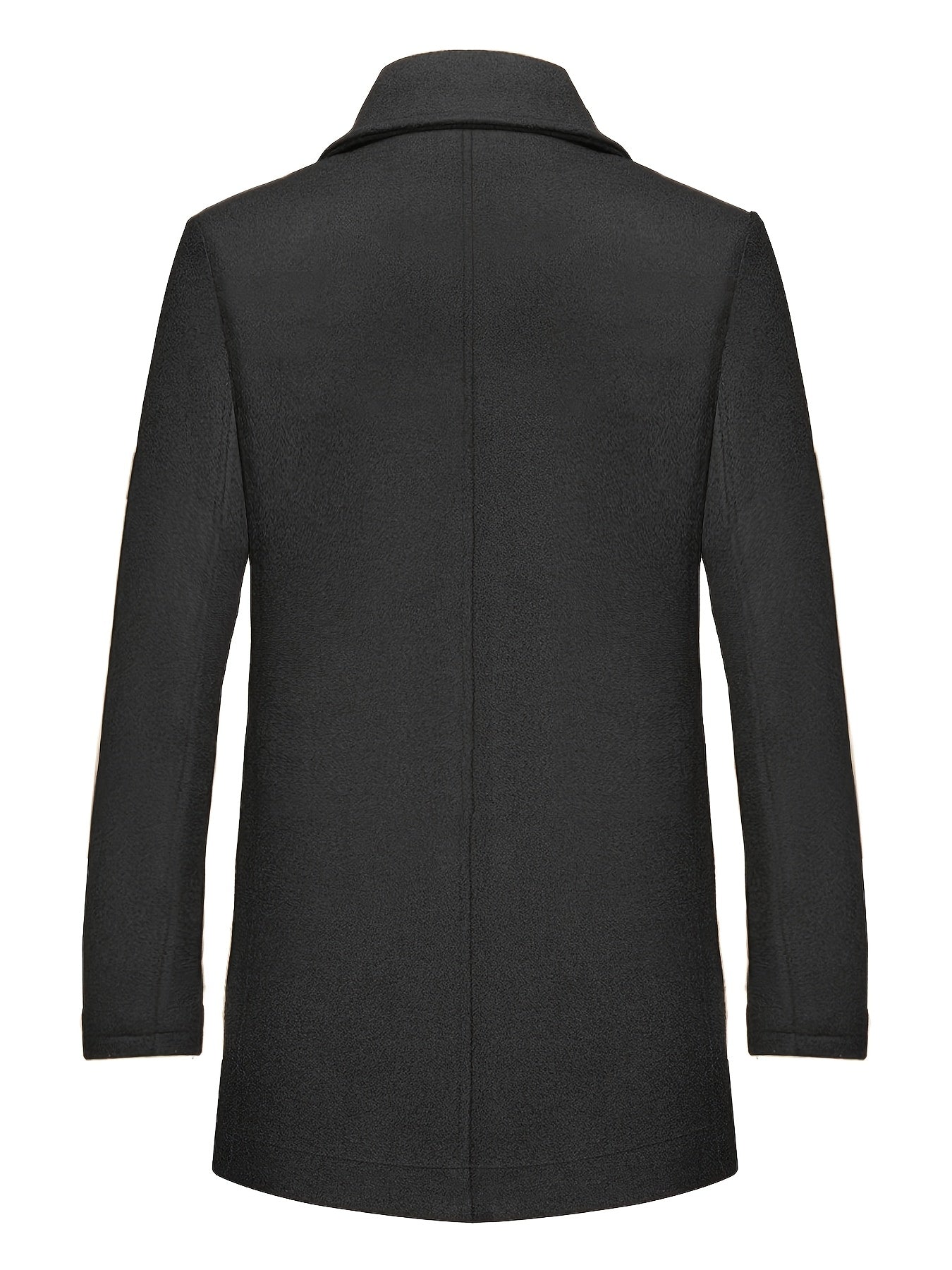 Manteau en laine homme mi-long à écharpe amovible et doublure matelassée 2