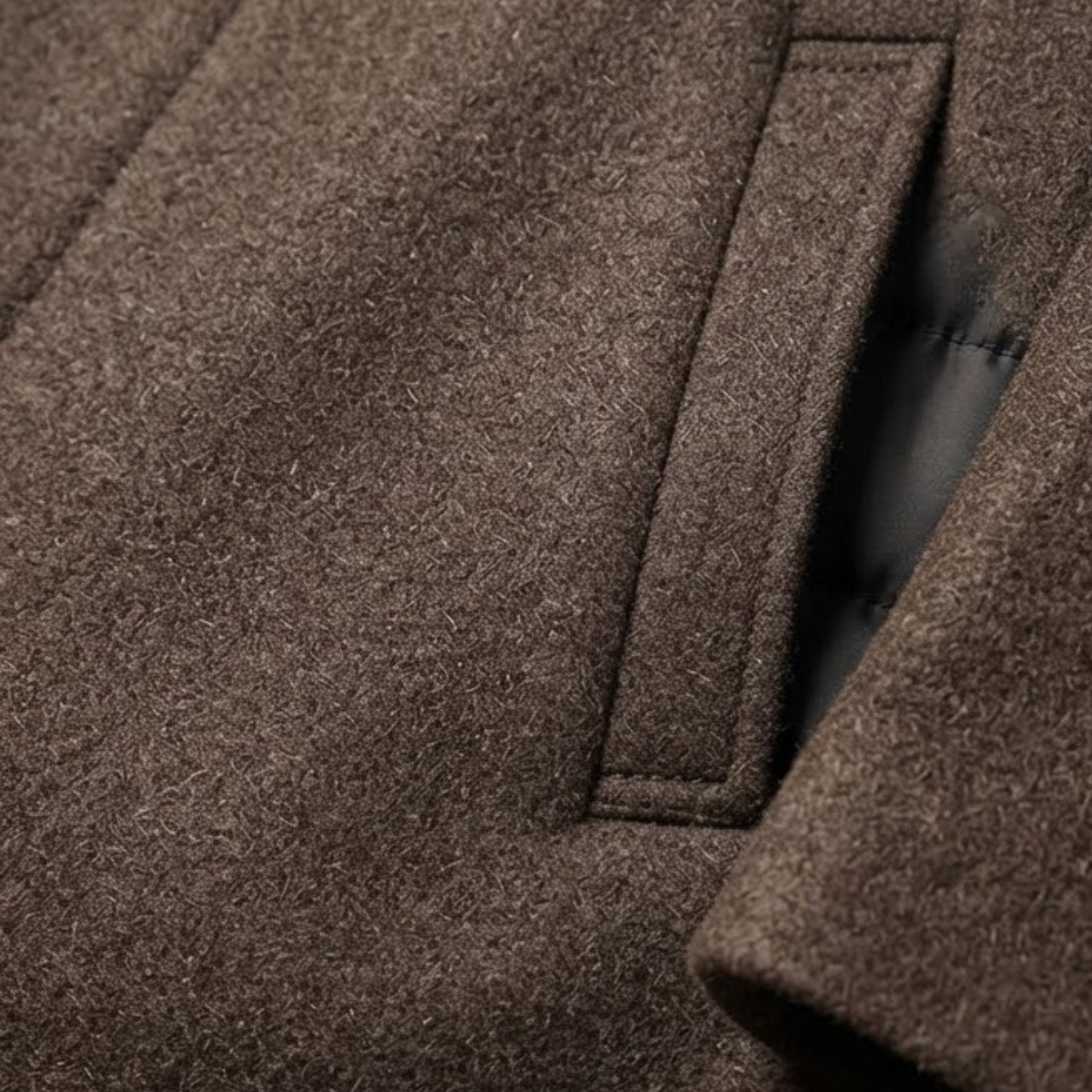 Manteau homme à col montant boutonné coupe droite 6