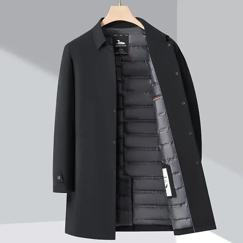 Manteau matelassé mi-long homme isolant à col chemise 2