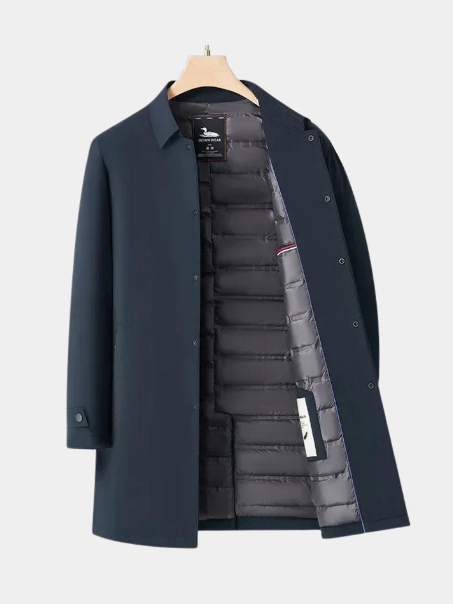 Manteau matelassé mi-long homme isolant à col chemise 3