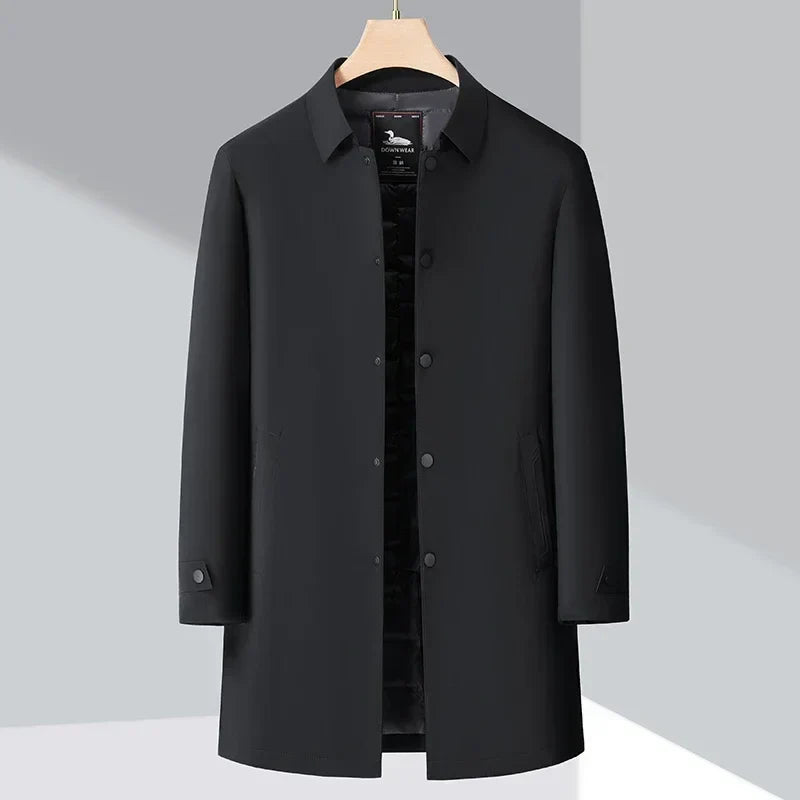 Manteau matelassé mi-long homme isolant à col chemise 4