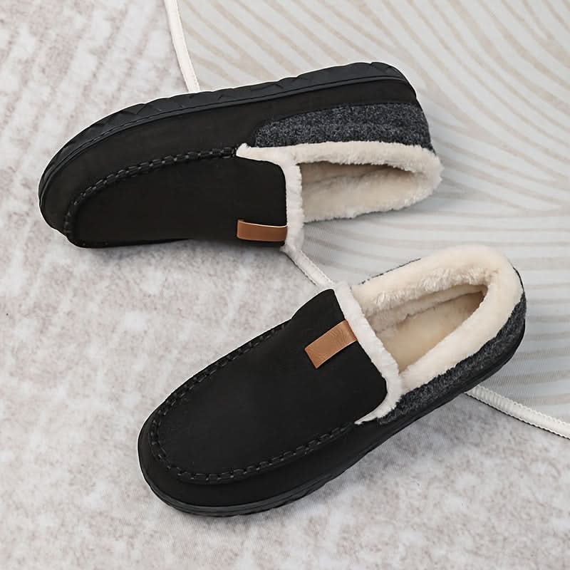 Pantoufles mocassins homme doublées en laine synthétique 1