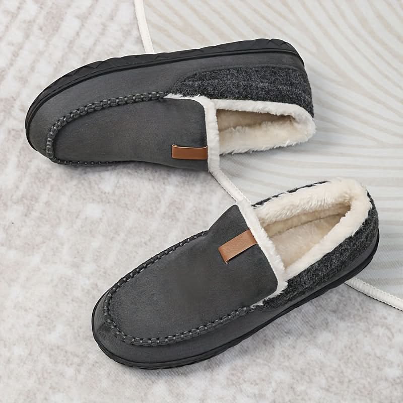 Pantoufles mocassins homme doublées en laine synthétique 2