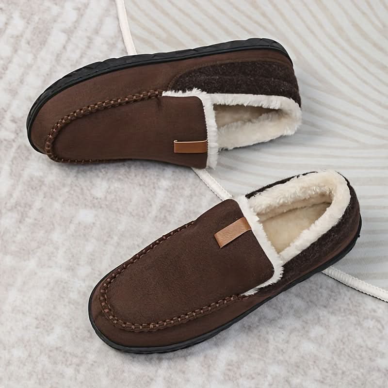 Pantoufles mocassins homme doublées en laine synthétique 4