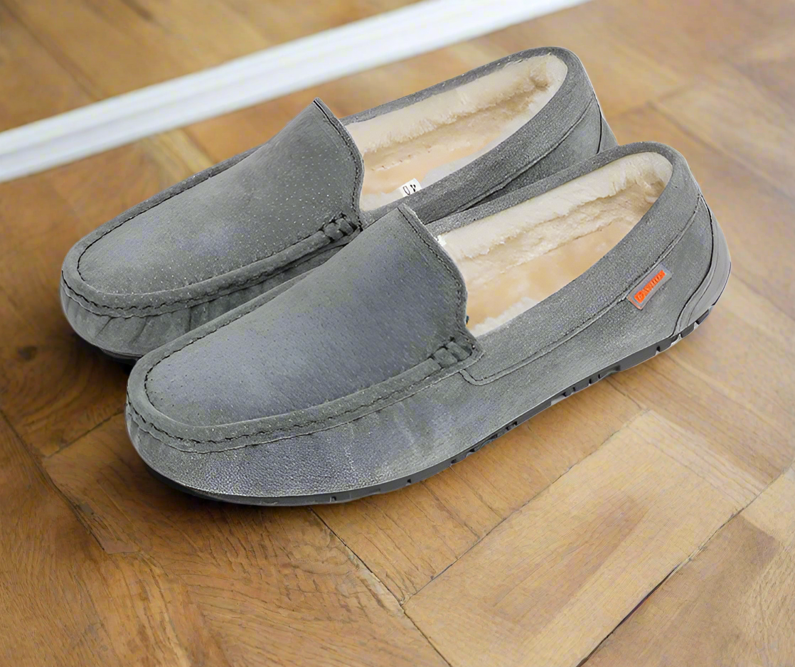 Pantoufles mocassins homme doublées sherpa à semelle antidérapante 4