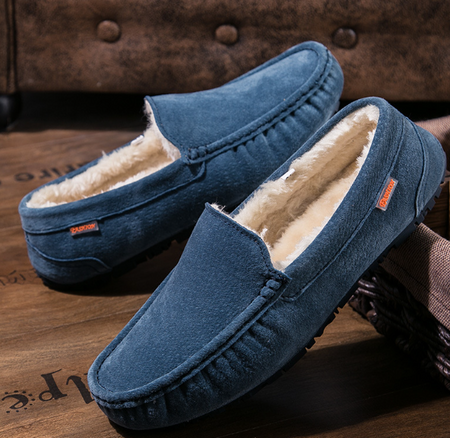 Pantoufles mocassins homme doublées sherpa à semelle antidérapante 5