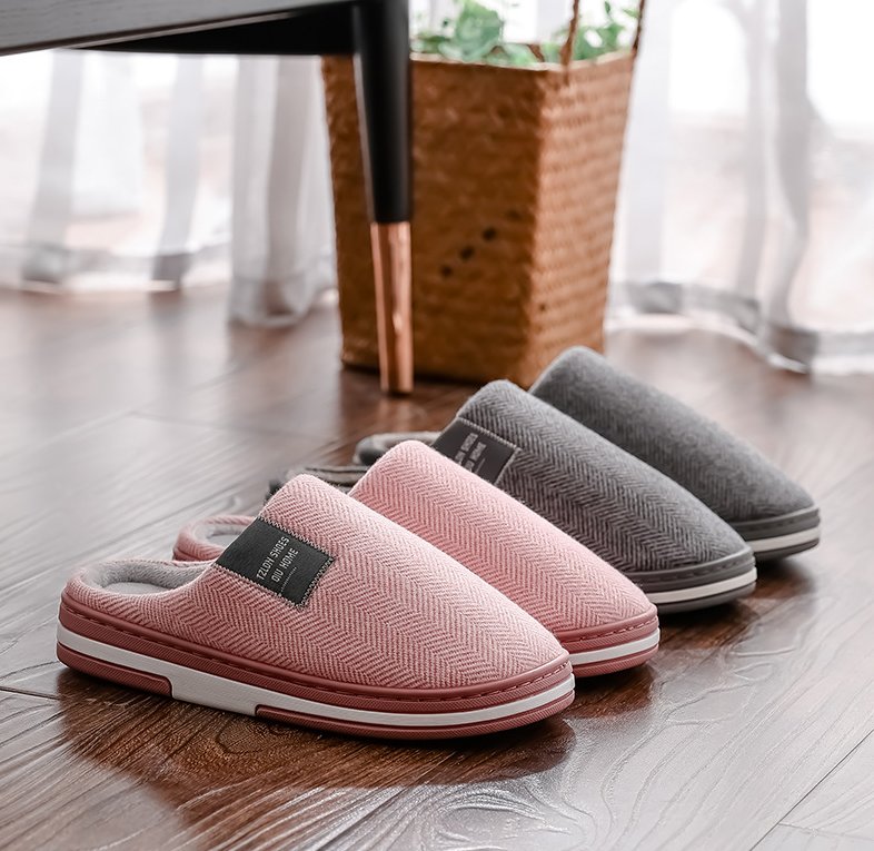 Pantoufles mules homme à chevrons et semelle antidérapante 4
