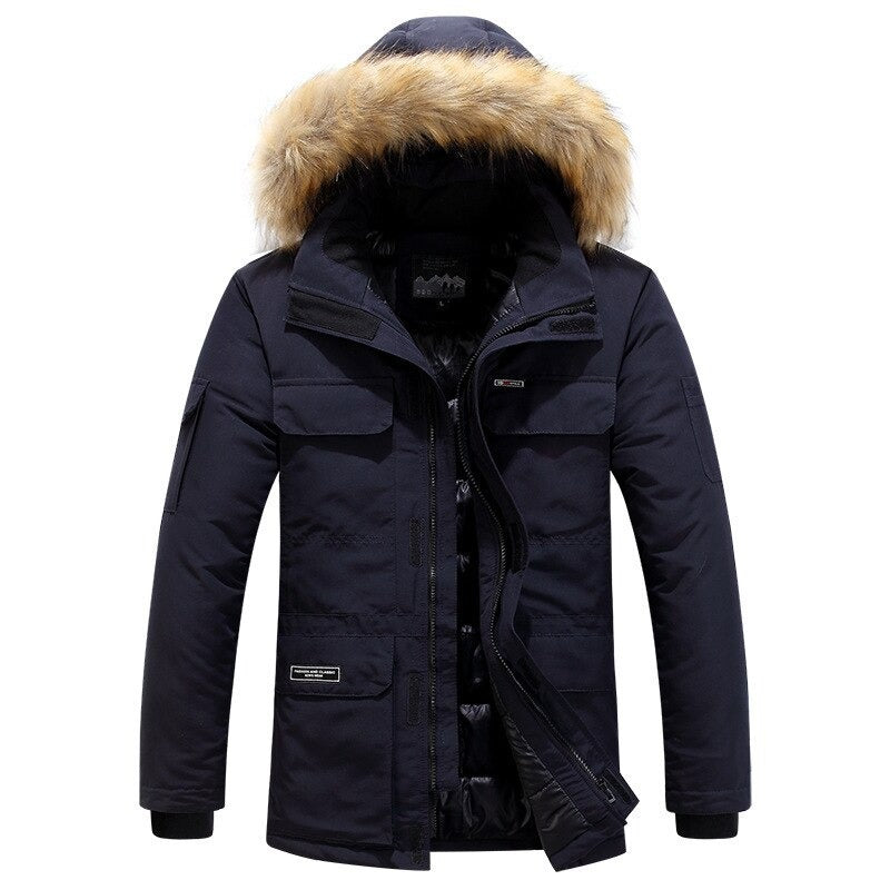 Parka courte homme à capuche en fausse fourrure 4