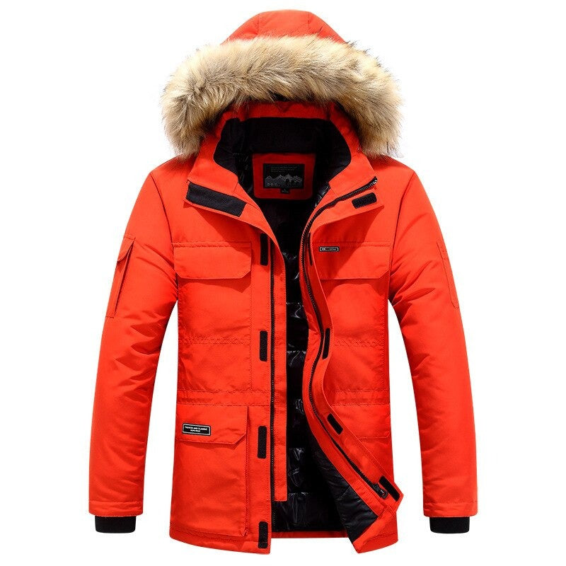 Parka courte homme à capuche en fausse fourrure 5