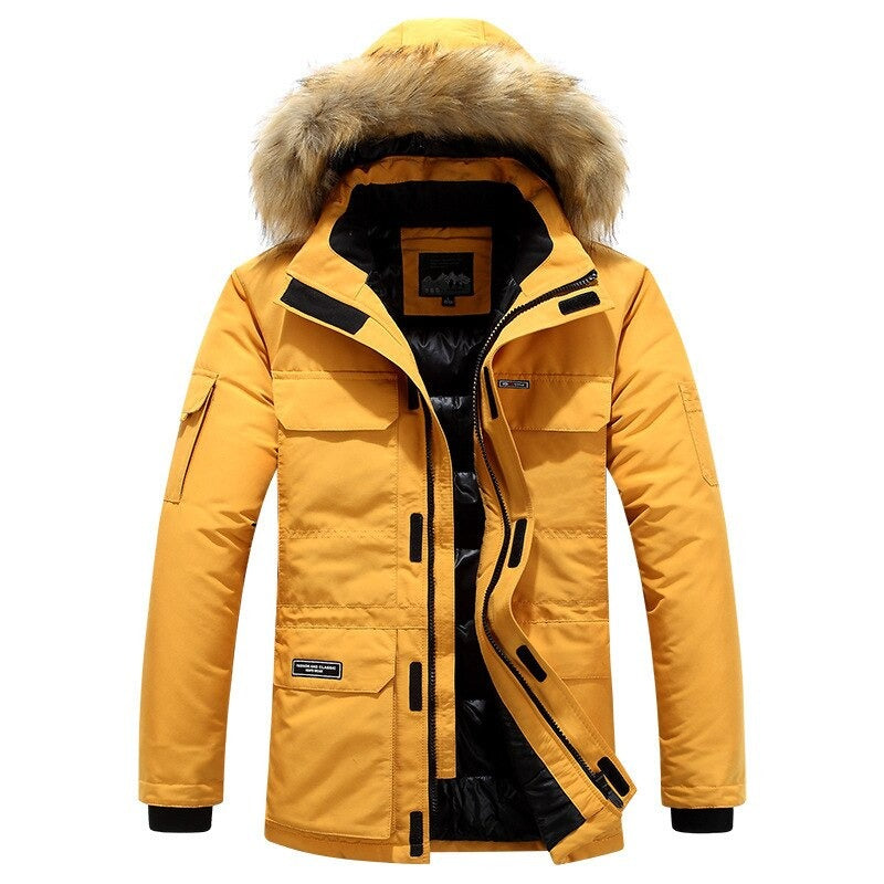 Parka courte homme à capuche en fausse fourrure 6
