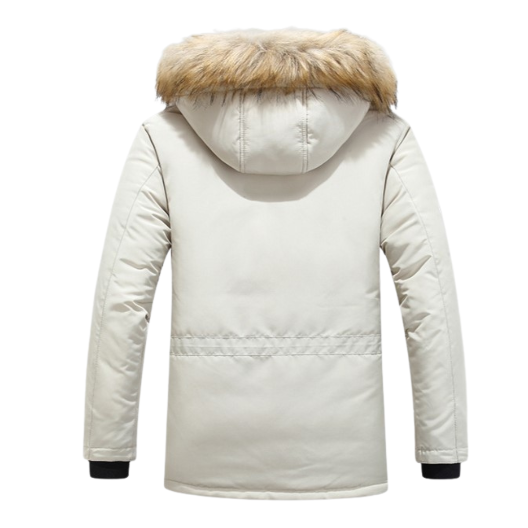 Parka courte homme à capuche en fausse fourrure 8