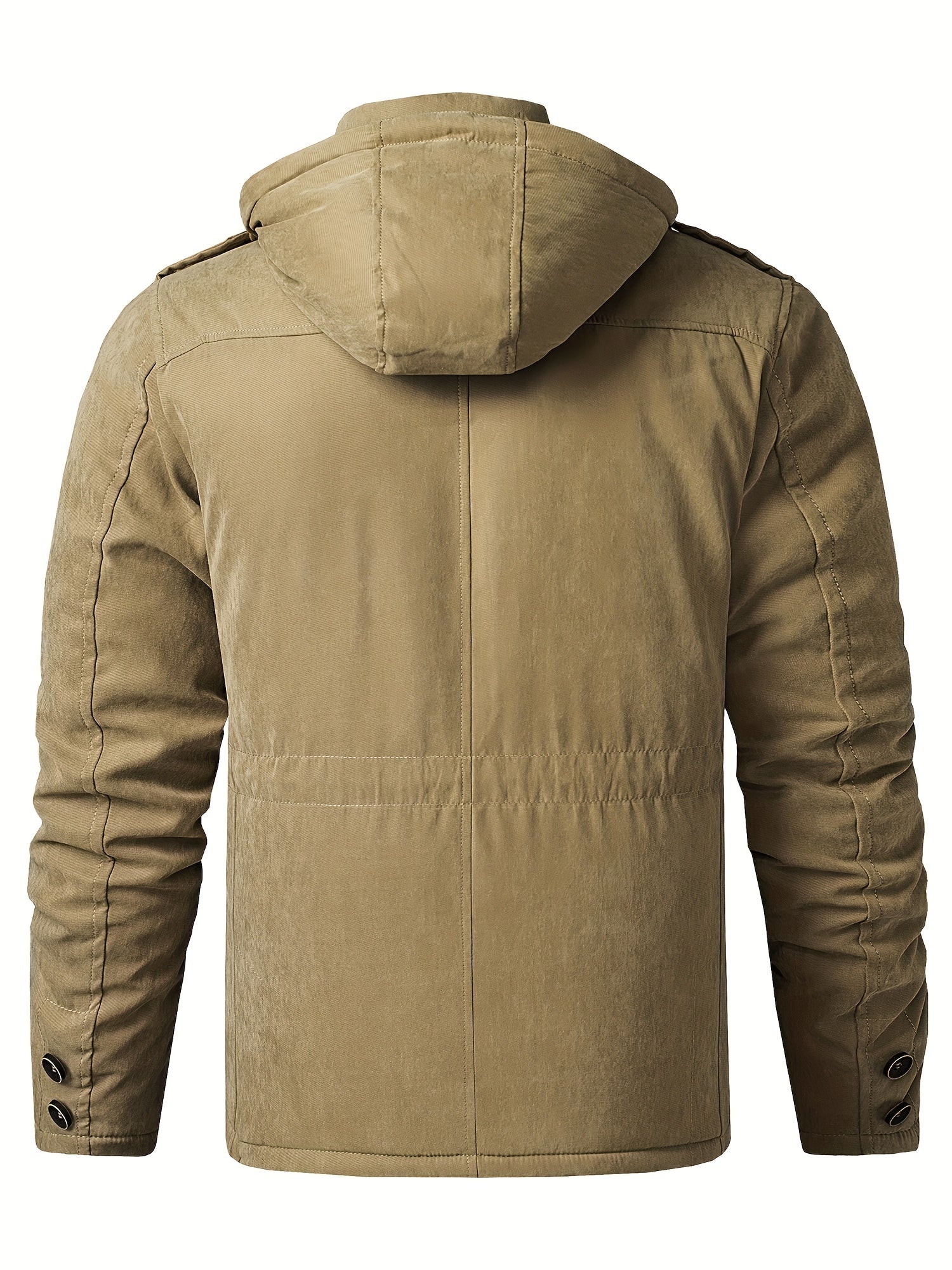 Parka homme à capuche à doublure chaude et poches cargo 7
