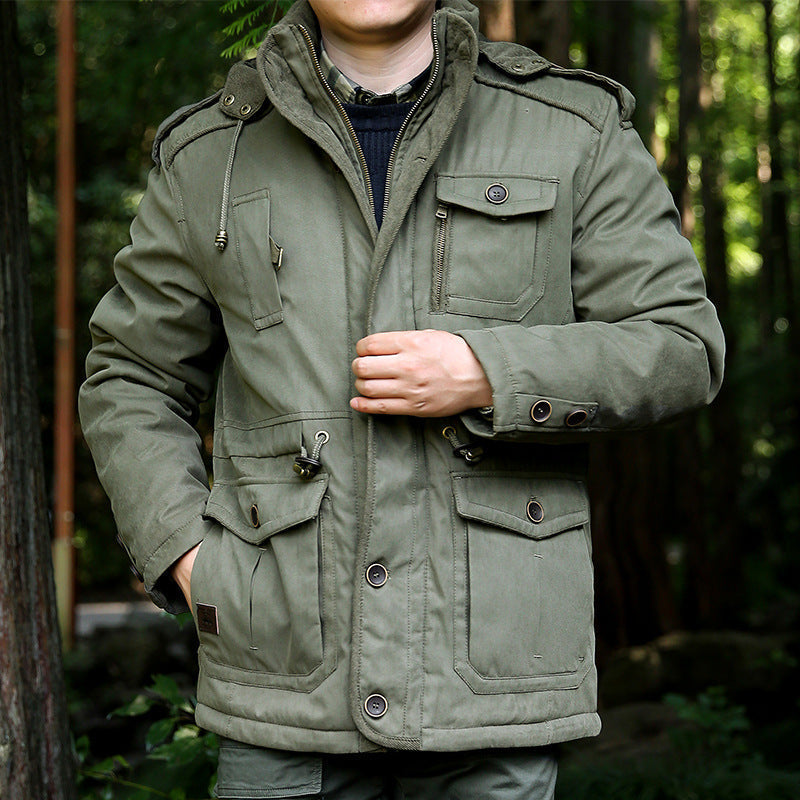 Parka homme à capuche et cordon de serrage à la taille 2