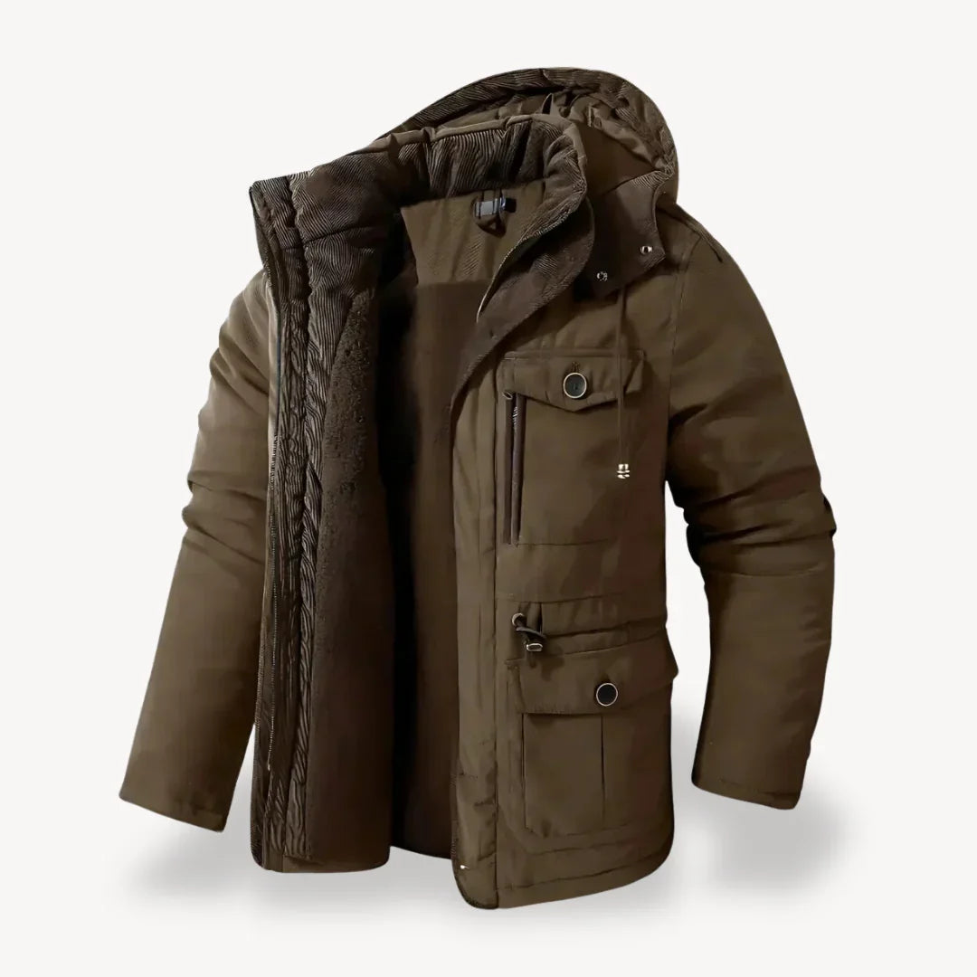 Parka homme à capuche et doublure polaire 2