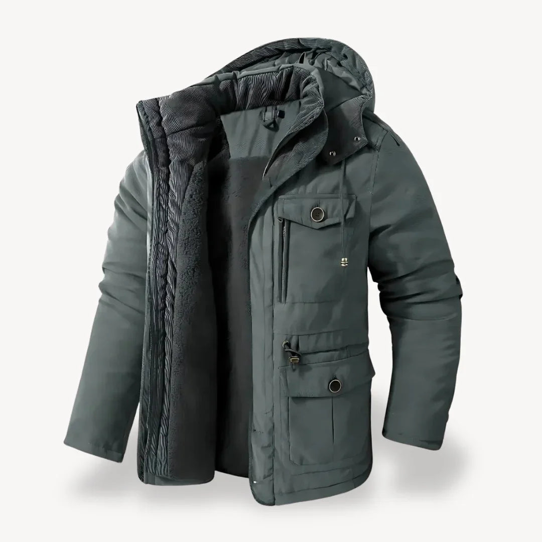 Parka homme à capuche et doublure polaire 3