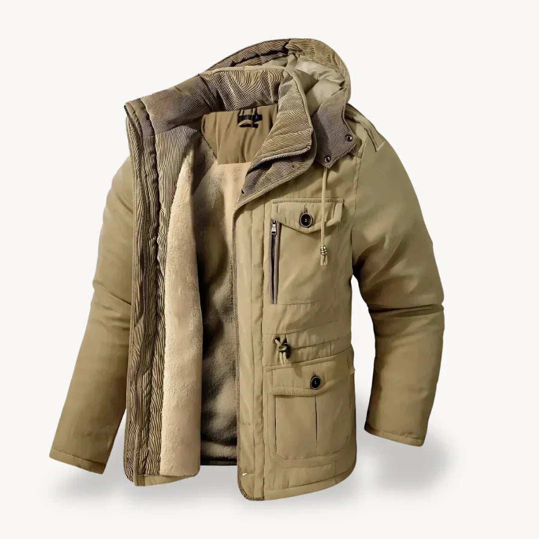 Parka homme à capuche et doublure polaire 4