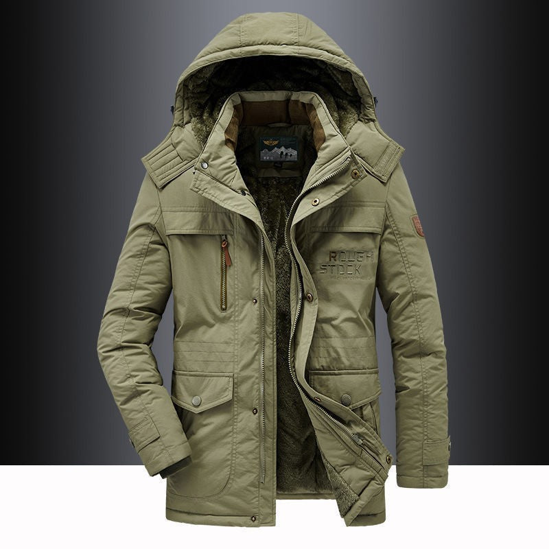 Parka homme déperlante à capuche et doublure teddy 2