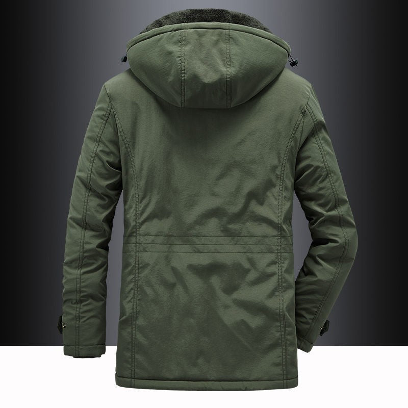 Parka homme déperlante à capuche et doublure teddy 8